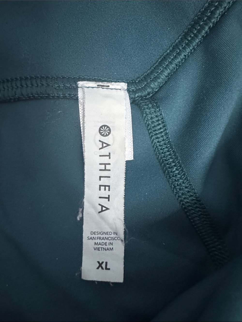 Athleta Women’s Teal Cropped Leggings Sz XL - Picture 2 of 5